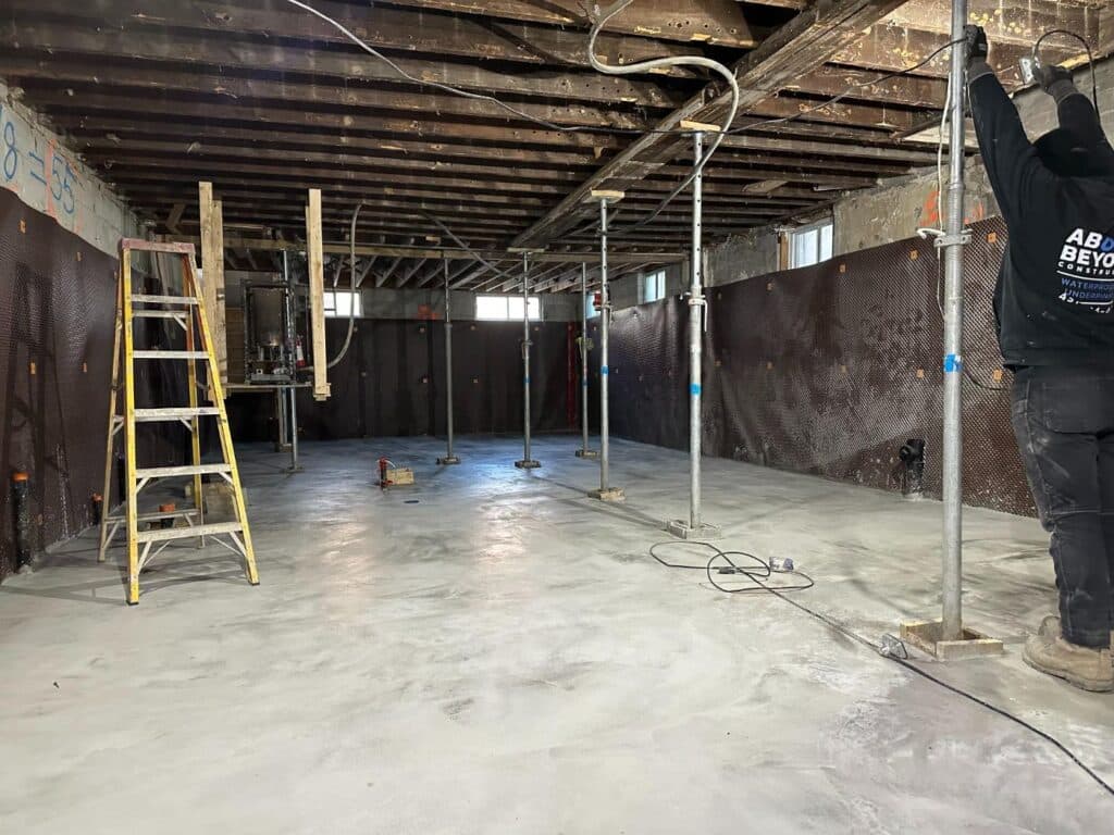 Basement underpinning process in Vaughan